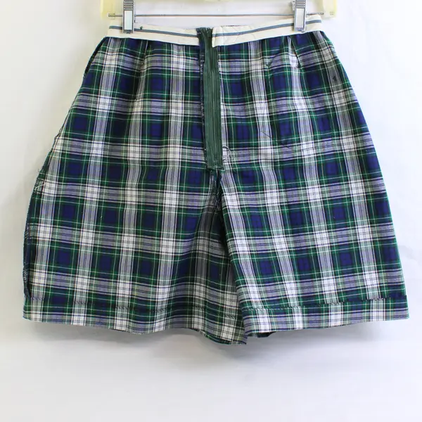VTG Shire-Tex Davenshire Blue and Green Plaid Shorts Women's 0-2