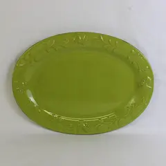 American Retro Light Green Farm House Style 16.5" Oval Serving Platter 2004
