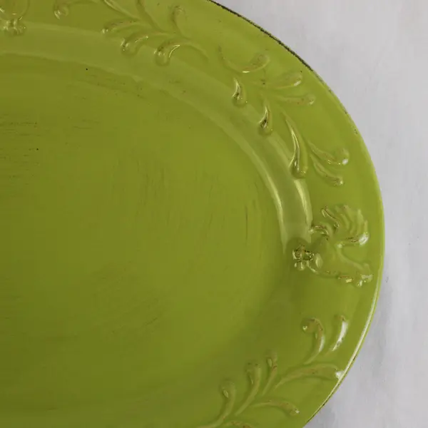 American Retro Light Green Farm House Style 16.5" Oval Serving Platter 2004
