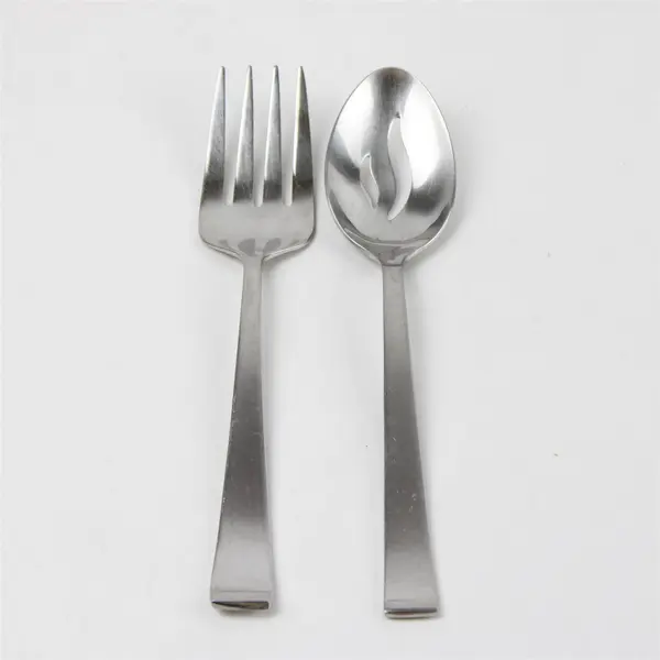 Lot of 2 Wallace Silver Julienne Pattern 18/10 SS Serving Pieces Rare HTF