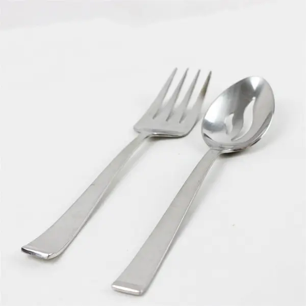 Lot of 2 Wallace Silver Julienne Pattern 18/10 SS Serving Pieces Rare HTF