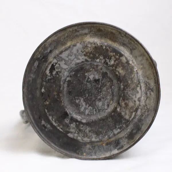 Vintage Unbranded Gray Speckled Enamelware Metal Coffee Pot 7" Tall