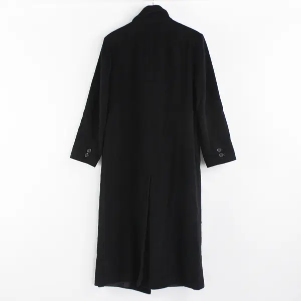 Glassons Black Wool Blend Double-Breasted Trench Coat Women's Size 16