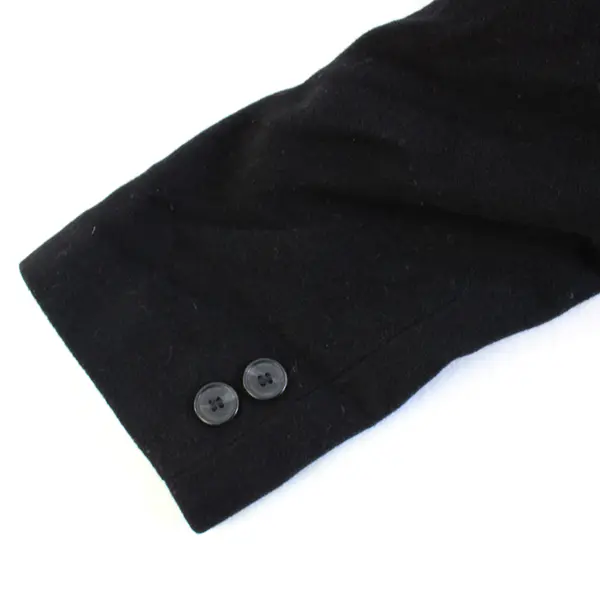 Glassons Black Wool Blend Double-Breasted Trench Coat Women's Size 16