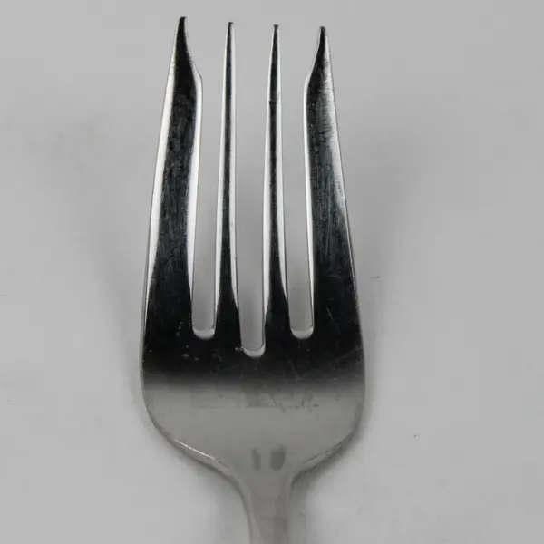 2 Wallace Silver Gold Vista Pat Gold Accent 18/8 SS Salad Forks 6.25" Rare HTF 