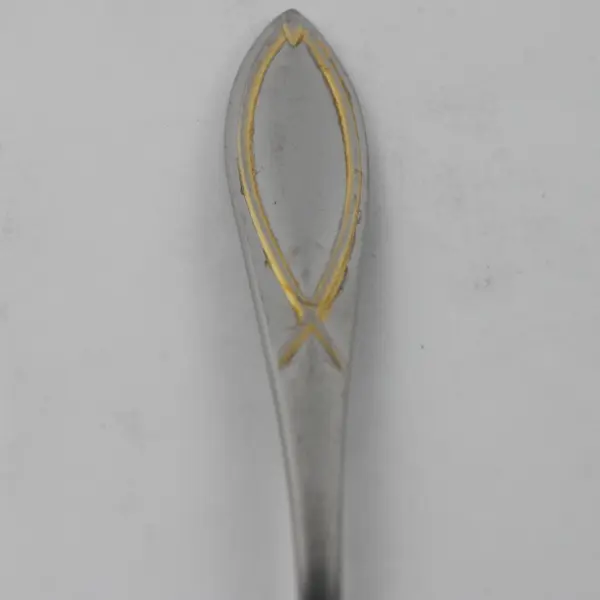 2 Wallace Silver Gold Vista Pat Gold Accent 18/8 SS Salad Forks 6.25" Rare HTF 