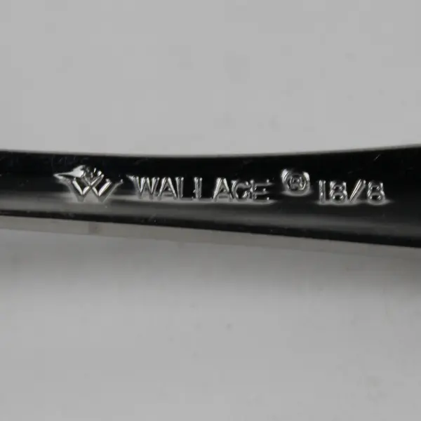 2 Wallace Silver Gold Vista Pat Gold Accent 18/8 SS Salad Forks 6.25" Rare HTF 