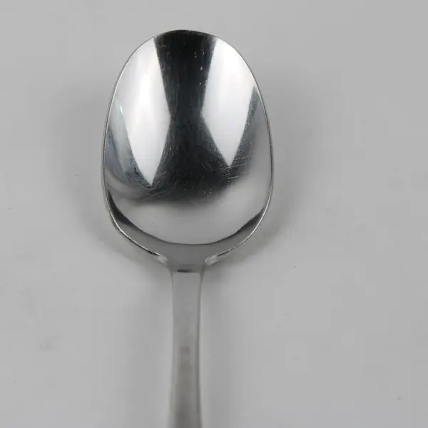 Lot of 6 Wallace Silver Gold Vista Pattern Gold Accent 18/8 SS Soup Spoons Rare