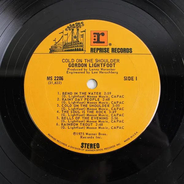 Gordon Lightfoot - Cold on the Shoulder LP Vinyl Record Used