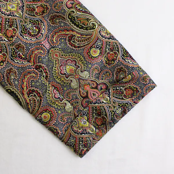 Chico's Design Boho Multicolor 3/4-Sleeve Satin Button-Up Women's Size 3