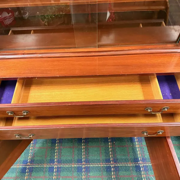 Vintage Brickwede Wood China Cabinet Glass Display Case - Local Pickup Only