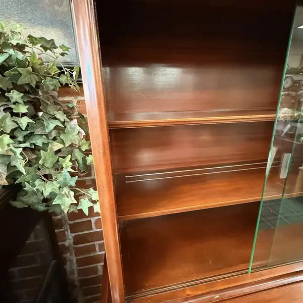 Vintage Brickwede Wood China Cabinet Glass Display Case - Local Pickup Only