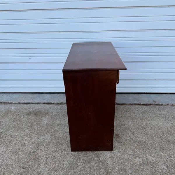 4 Drawer Dark Wood Particle Board Writing Desk - Local Pickup Only