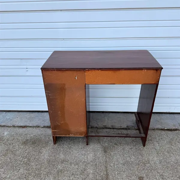 4 Drawer Dark Wood Particle Board Writing Desk - Local Pickup Only