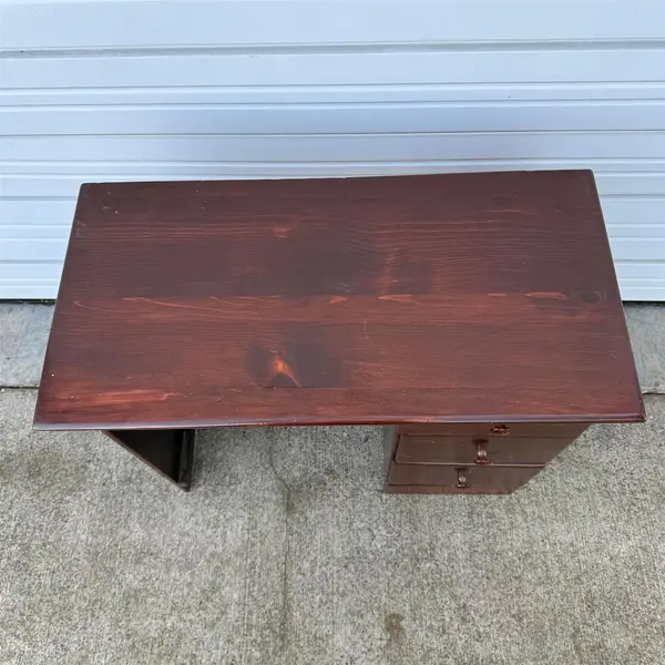 4 Drawer Dark Wood Particle Board Writing Desk - Local Pickup Only