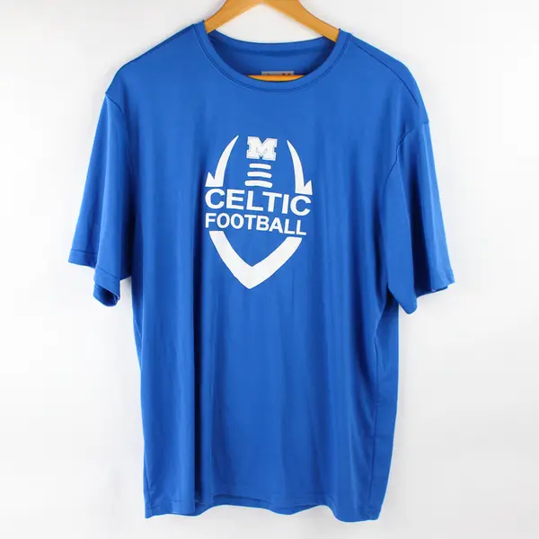 A4 McNary High School Celtics Blue Football T-Shirt Adult Size Large