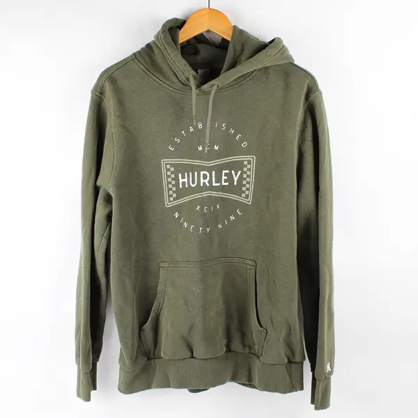 Hurley Army Green Pullover Hoodie Men's Size Large