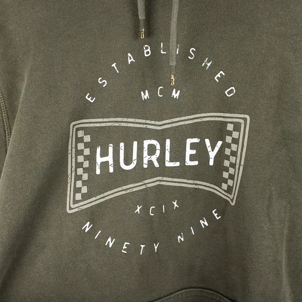 Hurley Army Green Pullover Hoodie Men's Size Large