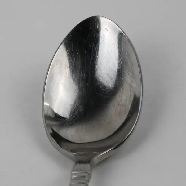 Lot of 2 Wallace Silver French Shell Pattern 18/8 SS Soup Spoons 6.75" Good 