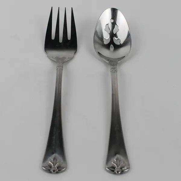 Lot of 2 Wallace Silver Interlude Pattern Serving Pieces 18/8 Stainless Rare