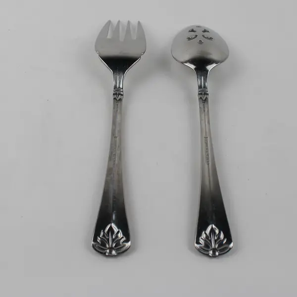 Lot of 2 Wallace Silver Interlude Pattern Serving Pieces 18/8 Stainless Rare