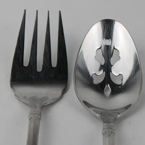 Lot of 2 Wallace Silver Interlude Pattern Serving Pieces 18/8 Stainless Rare