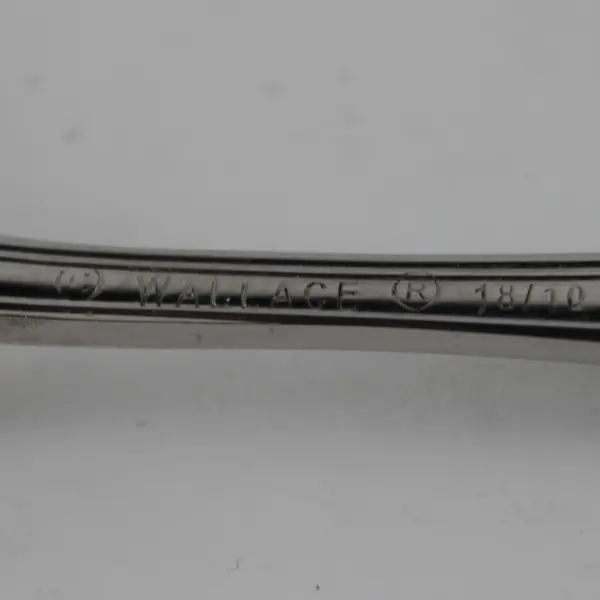 Lot of 4 Wallace Silver Kings Pattern 18/10 SS Teaspoons 6.25" Rare Good