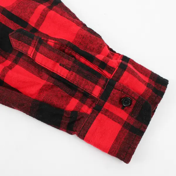 Time And Tru Red and Black Plaid Button-Up Women's Size XXL