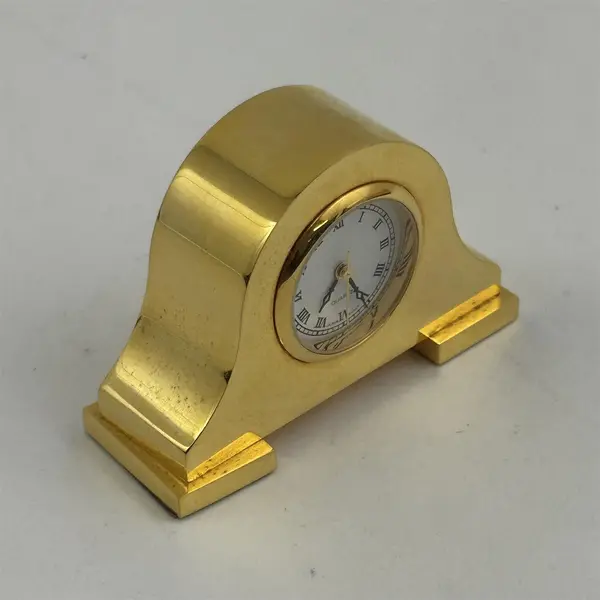 MZB ECL00 PC21 Miniature Shelf Mantel Brass Clock 