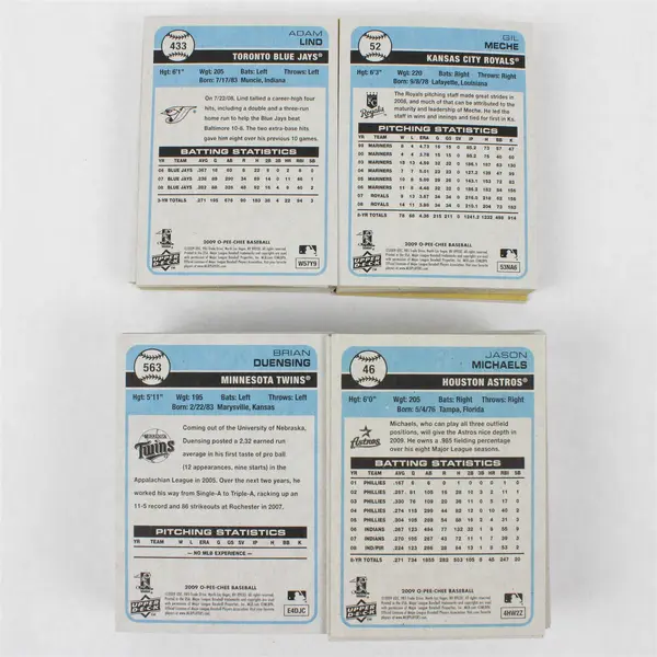 Lot of 125 Opeechee Assorted Baseball Cards