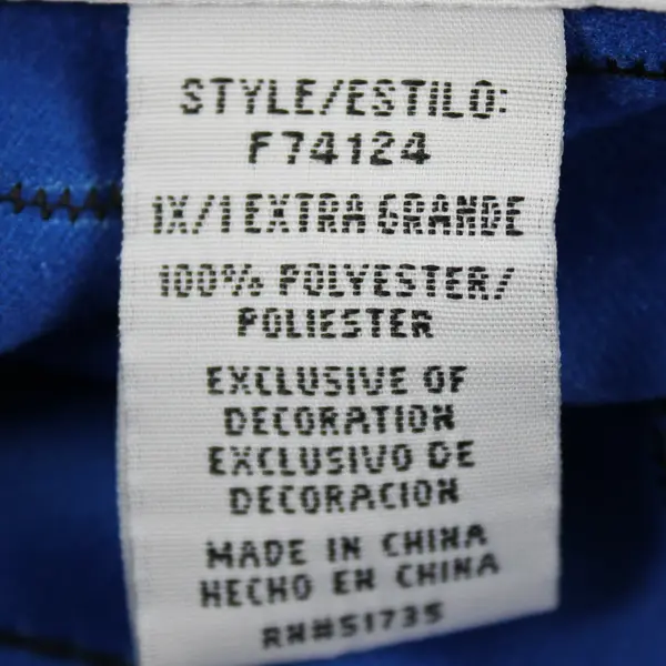 Sag Harbor Floral Embroidered Blue Faux Suede Button-Up Women's Size 1X