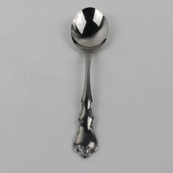 Wallace Silver Discretion Pattern Stainless Solid Serving Spoon 8.25" Long Rare