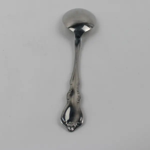 Wallace Silver Discretion Pattern Stainless Solid Serving Spoon 8.25" Long Rare
