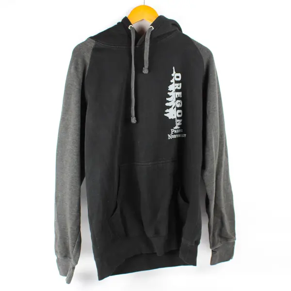 Smart Blanks Black and Gray Oregon PNW Pullover Hoodie Men's XL