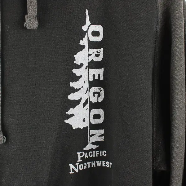 Smart Blanks Black and Gray Oregon PNW Pullover Hoodie Men's XL