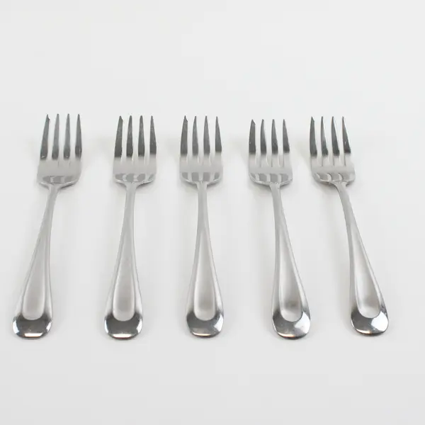 Lot Of 5 Oneida Silver Sand Dune (Stainless) Flatware Salad Forks 7" Long