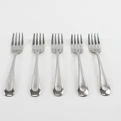 Lot Of 5 Oneida Silver Sand Dune (Stainless) Flatware Salad Forks 7" Long