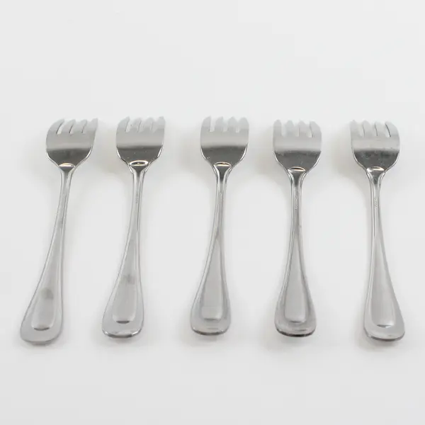 Lot Of 5 Oneida Silver Sand Dune (Stainless) Flatware Salad Forks 7" Long