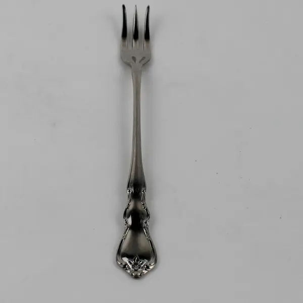 Wallace Silver Discretion Pattern Stainless Cocktail/Seafood Fork 6" Rare HTF 
