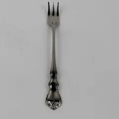 Wallace Silver Discretion Pattern Stainless Cocktail/Seafood Fork 6" Rare HTF 
