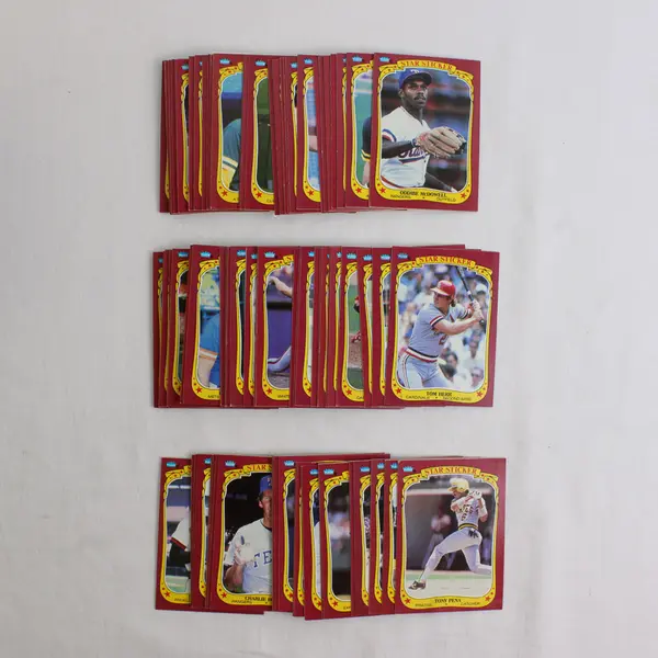 1986 Fleer Star Stickers 90 Cards Hall of Fame Players Very Good Condition