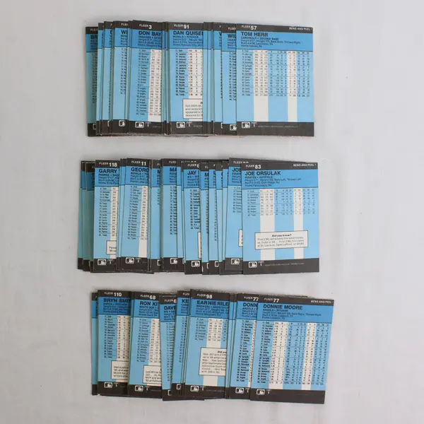 1986 Fleer Star Stickers 90 Cards Hall of Fame Players Very Good Condition