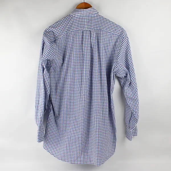 Kirkland Signature Blue & Purple Windowpane Button-Down Men's 16-32/33