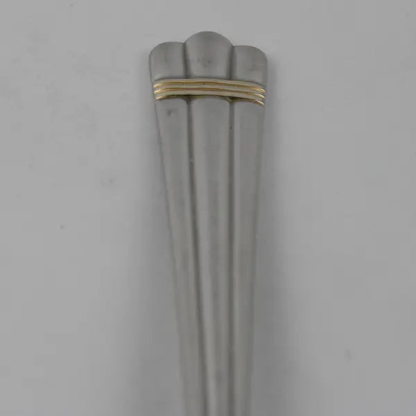 Lot of 4 Wallace Silver Golden Apollo 18/8 Soup Spoons W/Gold Accents 7.25" Rare