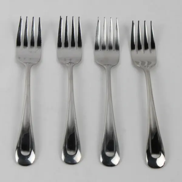 Lot Of 4 Oneida Silver Sand Dune (Stainless) Flatware Salad Forks 7" Long