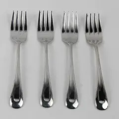 Lot Of 4 Oneida Silver Sand Dune (Stainless) Flatware Salad Forks 7" Long