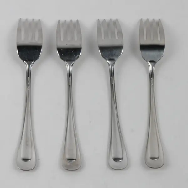Lot Of 4 Oneida Silver Sand Dune (Stainless) Flatware Salad Forks 7" Long