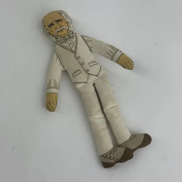 1979 Hallmark Mark Twain & Davey Crockett 7" Printed Cloth Dolls