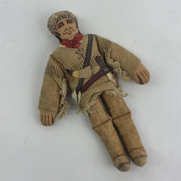 1979 Hallmark Mark Twain & Davey Crockett 7" Printed Cloth Dolls