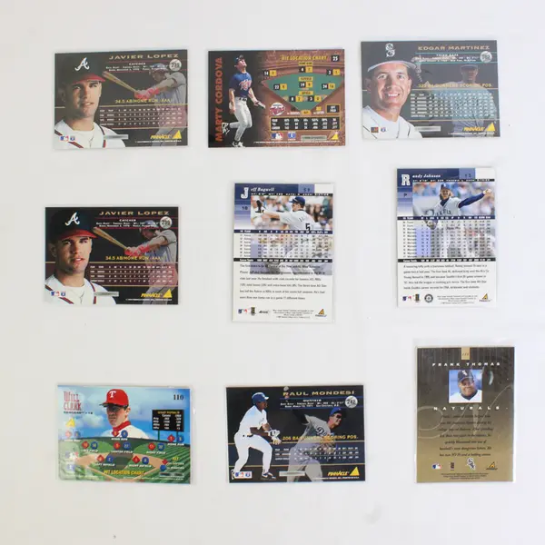 Lot of 9 Vintage 1994-98 Pinnacle Baseball Cards